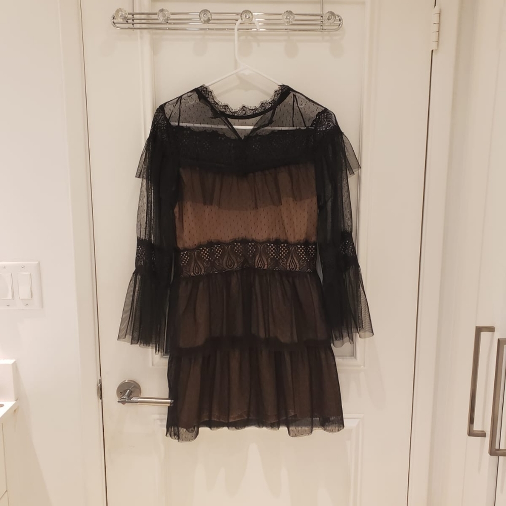 Zara black lace dress